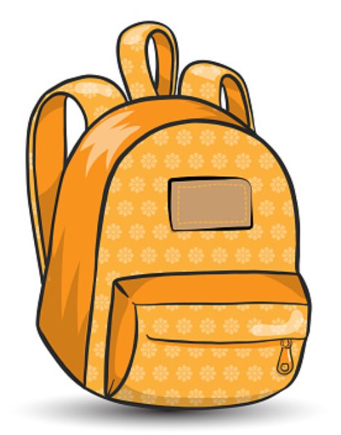 Vector School Bag Backpack Accessory Orange With Pattern For Elementary  Student Poster Education Materials Elearning Tourism Rucksack For College  For Children Equipment Hand Drawn Cartoon Stock Illustration - Download  Image Now - iStock